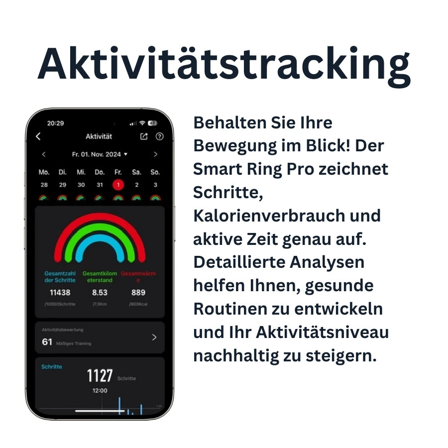 App beinhaltet akkurates Aktivitätstracking