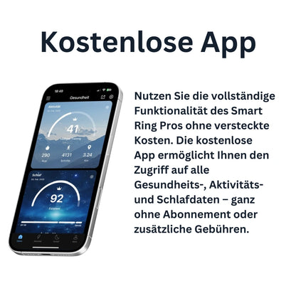 Kostenlose App des Lunaring Smart Ring Pro