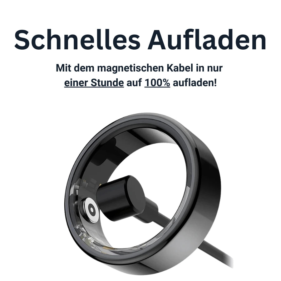 Der Smart Ring Pro lädt sehr schnell auf